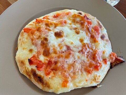 魚焼きグリルで簡単！無添加のマルゲリータピザ